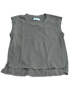 ROWAN sleeveless t shirt top in olive Women's Size XS